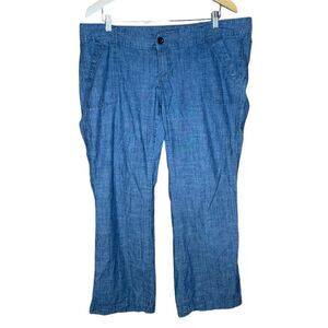 Old Navy 100% cotton Chambray lightweight pants size 16